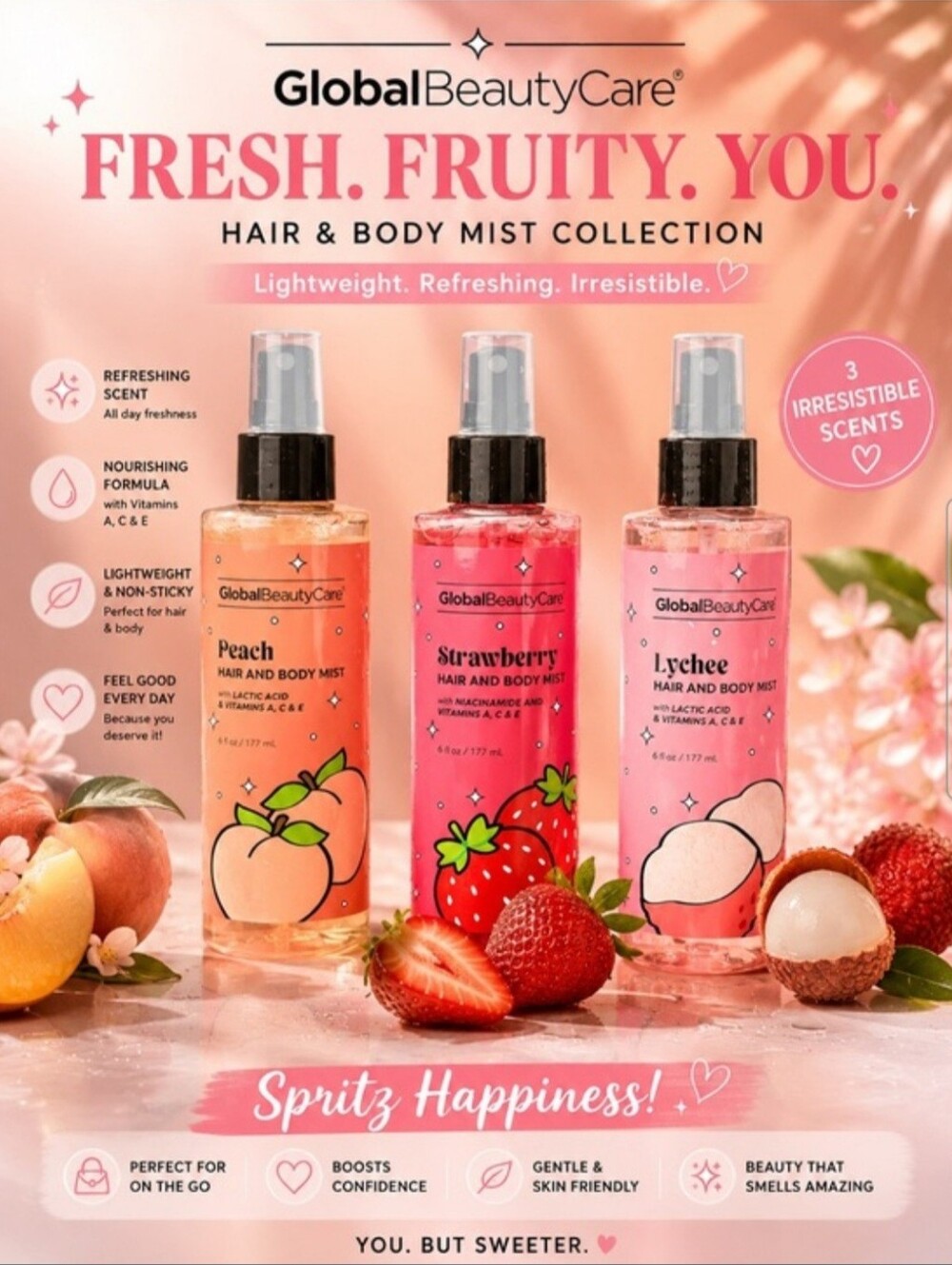 Peach Hair & Body Mist - Peach Scent